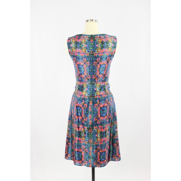 HUGO BY HUGO BOSS Kalilas Kaleidoscope Print Silk Charmeuse Sheath Dress, Size 0 - Picture 3 of 12